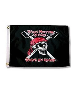 TAYLOR MADE What Happens on Board Stays on Board Pirate Flag -Outdoor Living shop 11027851