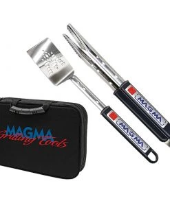 MAGMA Three-Piece Telescoping Stainless Steel Grilling Tool Set