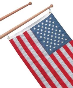 WHITECAP 36" Teak Ensign Flagpole