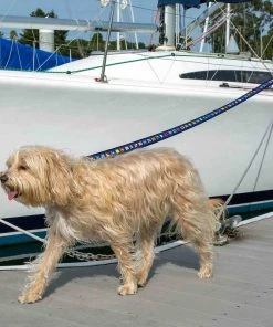 LEATHER MAN 1 1/4" Wide Nautical Code Flags Dog Leash -Outdoor Living shop 19273176 4 1500.06112019113012