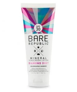BARE REPUBLIC Mineral SPF 30 Holographic Shimmer Sunscreen Lotion - Diamond Dust, 3.4oz.