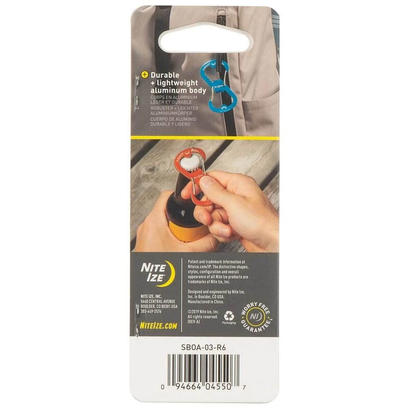 NITE IZE Ahhh...™ Aluminum Bottle Opener S-Biner 6 NITE IZE Ahhh...™ Aluminum Bottle Opener S-Biner - Image 4