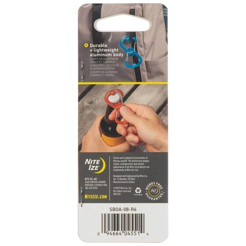 NITE IZE Ahhh...™ Aluminum Bottle Opener S-Biner 6 NITE IZE Ahhh...™ Aluminum Bottle Opener S-Biner - Image 4