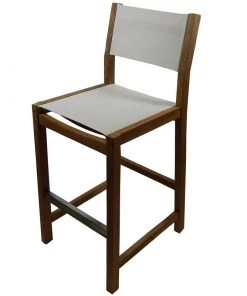 SEATEAK Dunes Bar Chair with White Durasling Fabric