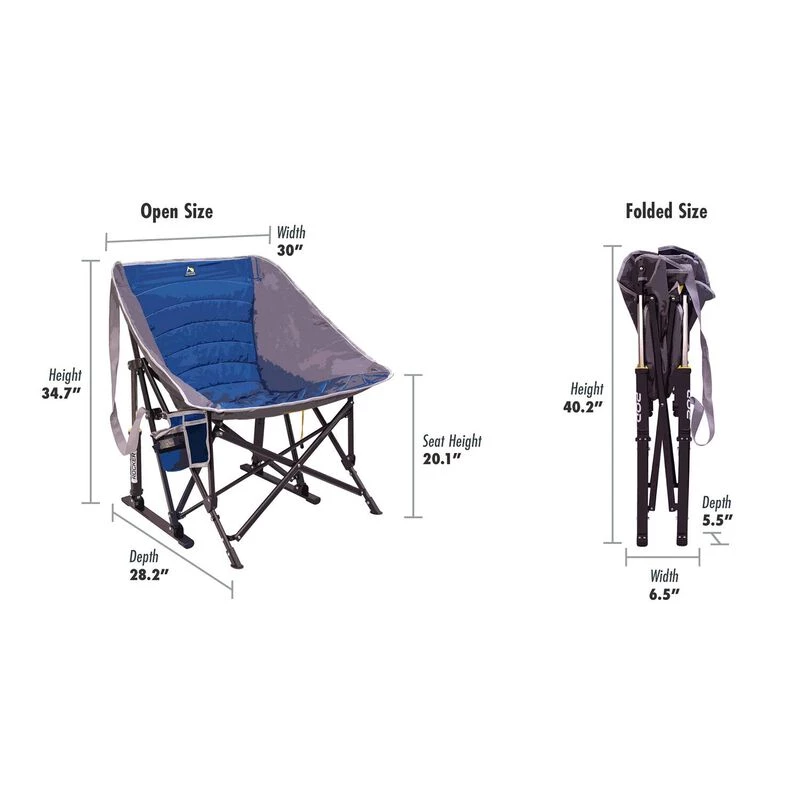 GCI OUTDOOR Max Relax Pod Rocker Chair, Royal 4 GCI OUTDOOR Max Relax Pod Rocker Chair, Royal - Image 2