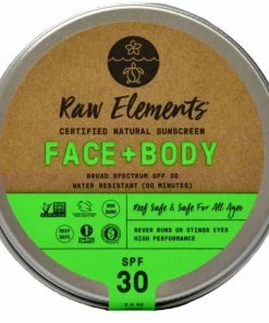 RAW ELEMENTS SPF 30 Face and Body Sunscreen Tin
