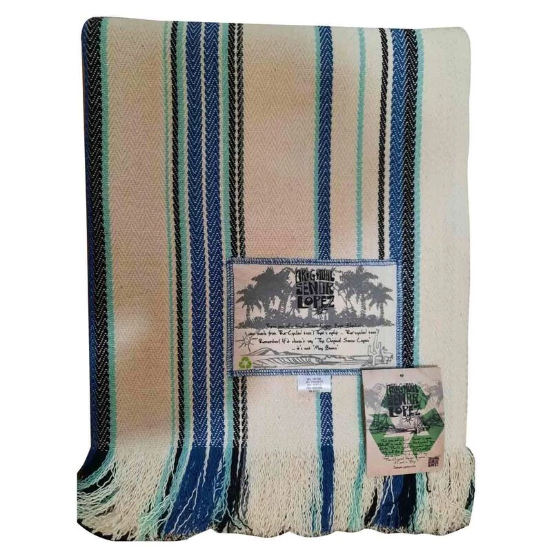 SENOR LOPEZ 75" x 58" Beach Blanket, Pechanga Blue 3 SENOR LOPEZ 75" x 58" Beach Blanket, Pechanga Blue