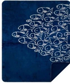 DENALI 60" x 72" Blue Fins Microplush Blanket