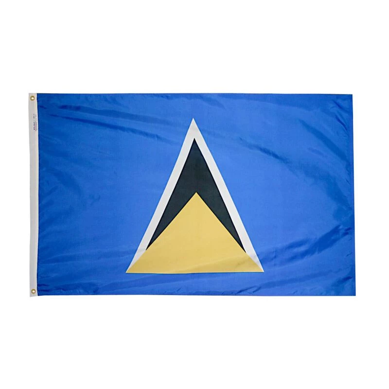 ANNIN FLAGMAKERS 12" x 18" St. Lucia Courtesy Flag 3 ANNIN FLAGMAKERS 12" x 18" St. Lucia Courtesy Flag