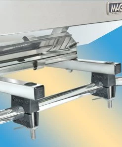 Dual Extended Horizontal Round Rail Mounts for Magma Rectangular Grill